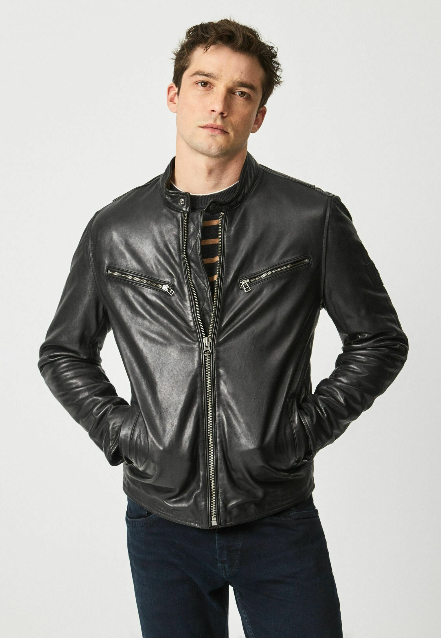 pepe jeans leather jacket