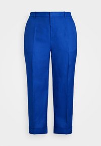 LINEN BLEND TWILL CROPPED PANT - Pantalon classique - new sapphire