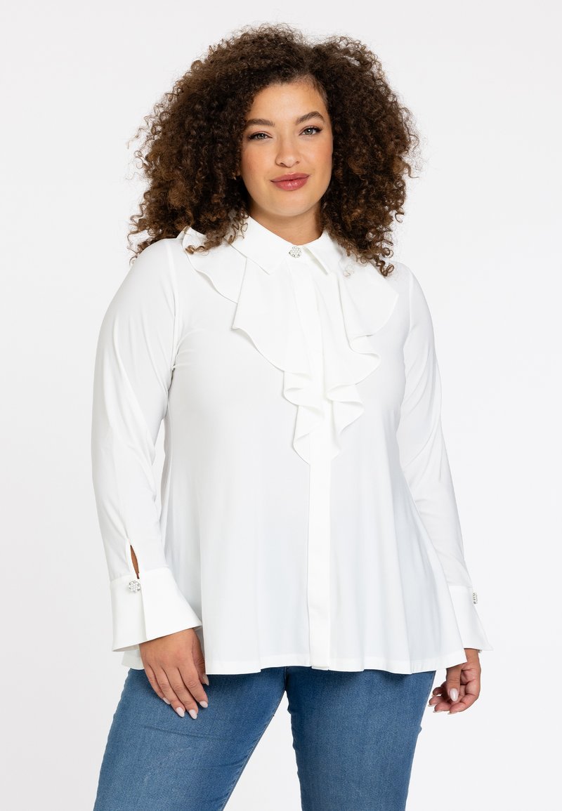 YOEK À VOLANTS - Hemdbluse - weiß