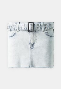 ONLKIM BELT SKIRT - Mini sijonas - light blue denim
