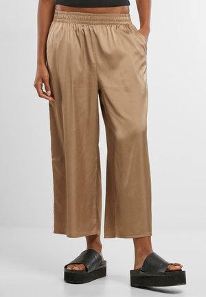 WIDE LEG - Bukse - softtaupe