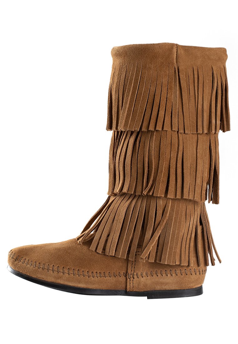Minnetonka 3 LAYER FRINGE - Laarzen - light brown/Lichtbruin - Zalando.nl