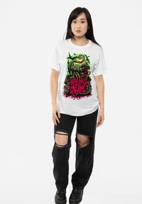 Paradiso Clothing BRING ME THE HORIZON DINOSAUR UNISEX - Print T-shirt - white