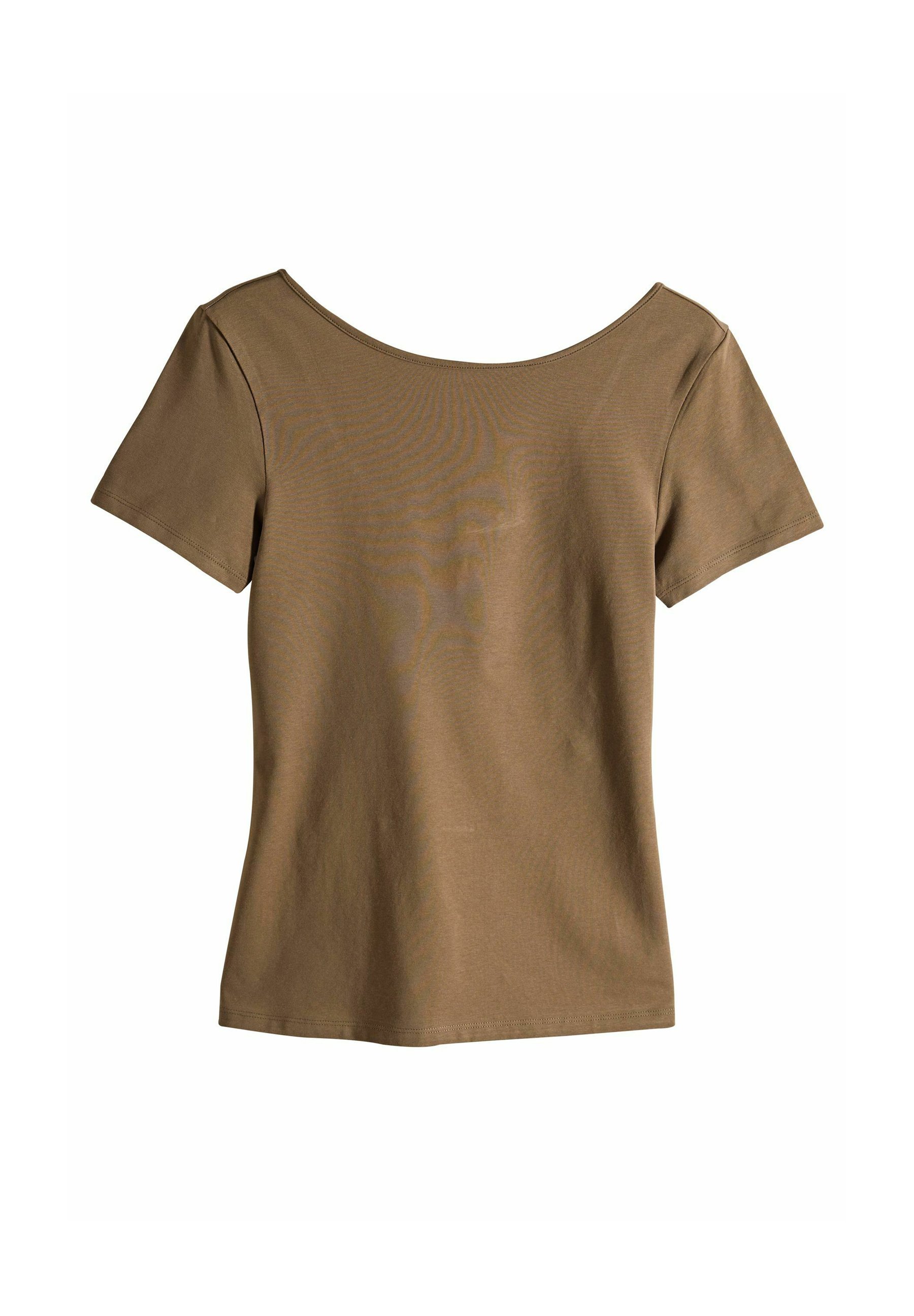 Lot De 5 T-shirts Femme Dos échancré - Manches Courtes, Coupe Confort - Couleurs Assorties (bleu Marine, Marron, Bleu Clair, Crème...) - Entretien Facile - 14