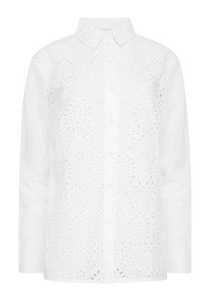 Long Tall Sally BRODERIE ANGLAISE FRONT - Button-down blouse - white