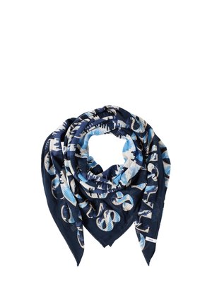 GEMUSTERTES - Tuch - blau