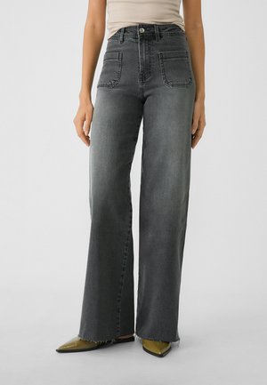 WITH POCKETS - Džínsy s rovným strihom - dark grey