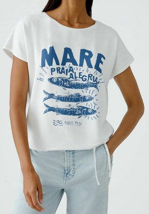 T-Shirt print - white