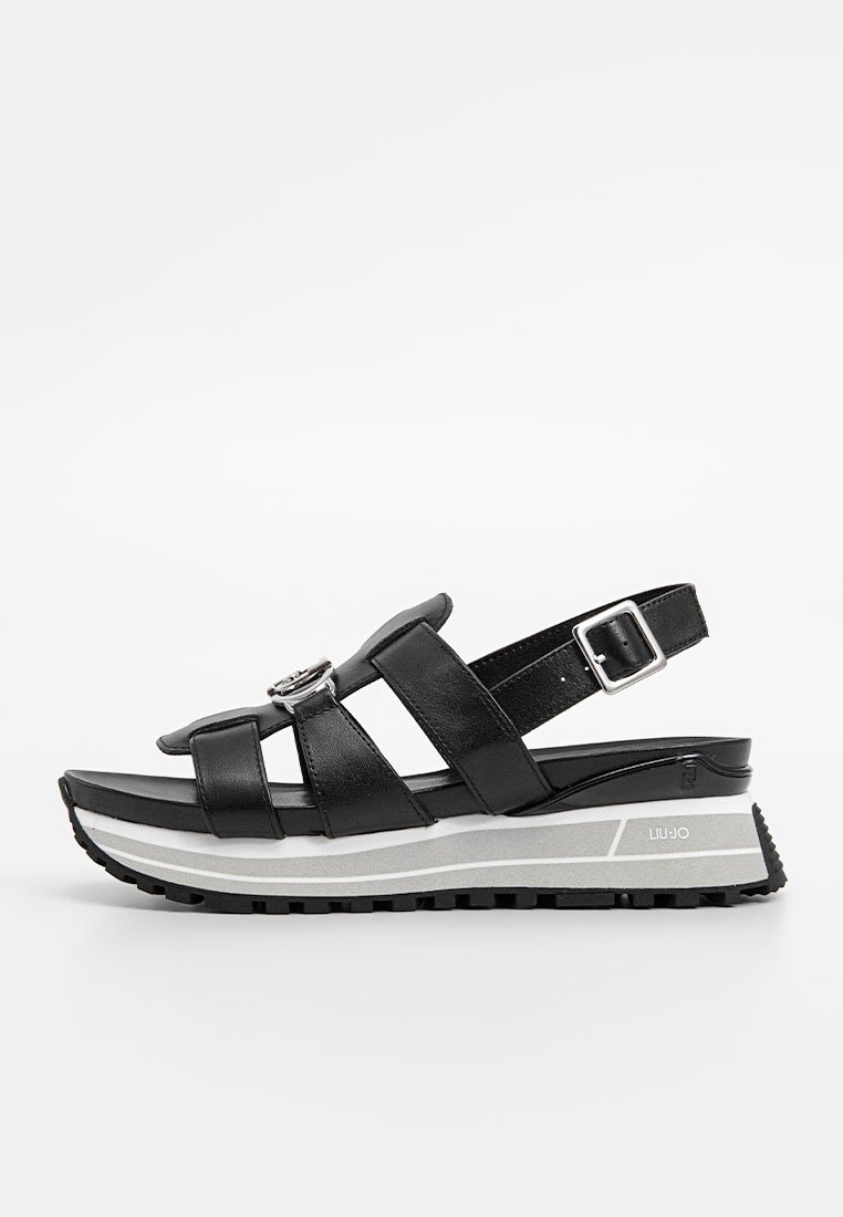 LIU JO Sandalen met sleehak zwart