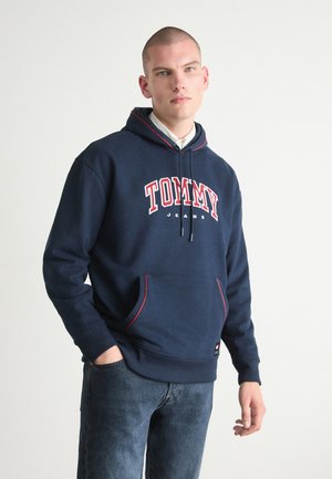 VARSITY PIPPING HOOD - Mikina s kapucňou - dark night navy
