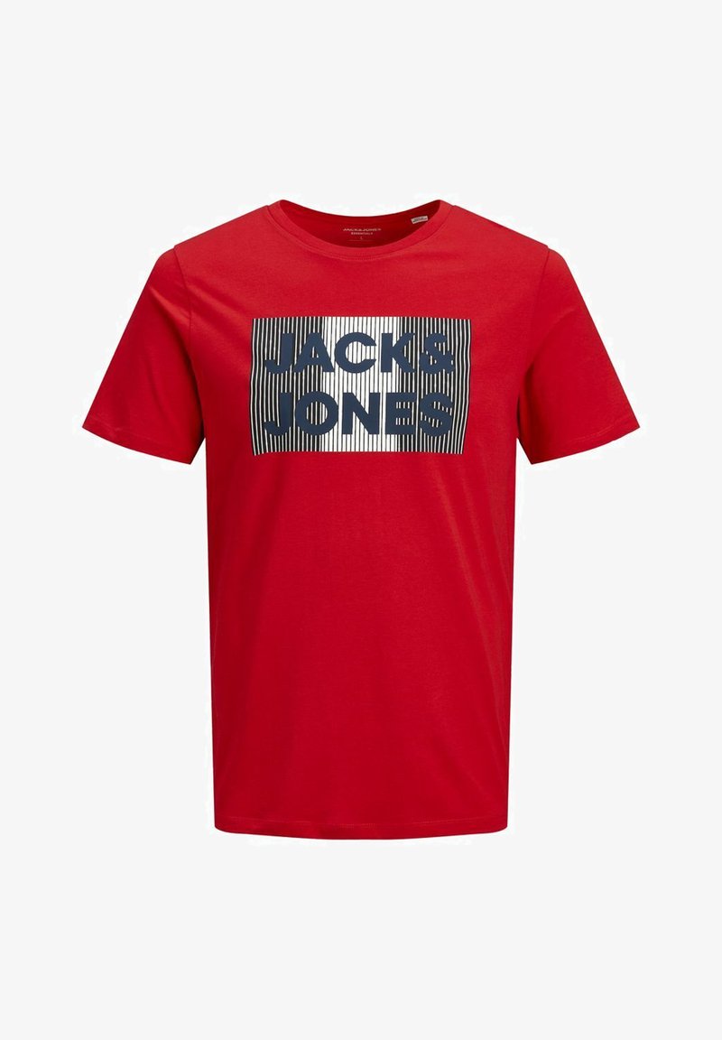 Jack & Jones ECORP LOGO SS O-NECK NOOS - Camiseta básica - true red