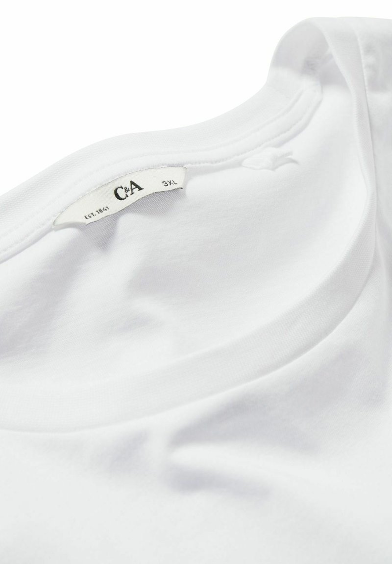 Herren T-Shirts basic | C&A 2 PACK T-Shirt basic white/weiß - GI10937 Herren T-Shirts basic | C&A 2 PACK T-Shirt basic white/weiß - GI10937