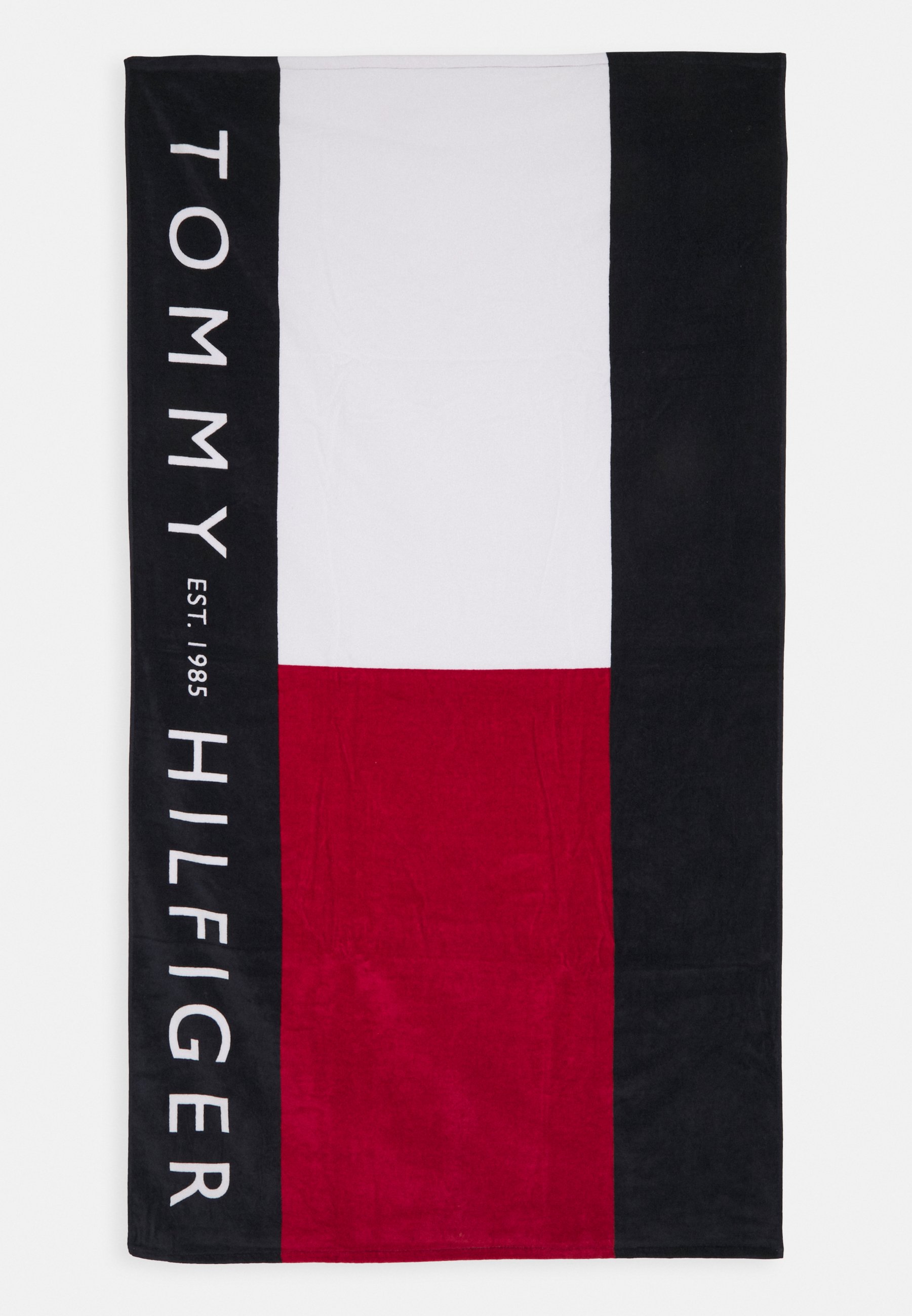 Tommy Hilfiger Core Flag Towel Beach Towel White Dark Blue Zalando De