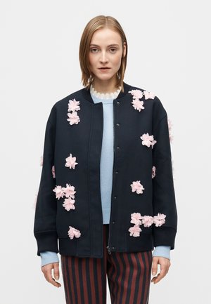 FLORAL BOMBER JACKET - Giubbotto Bomber - dark blue