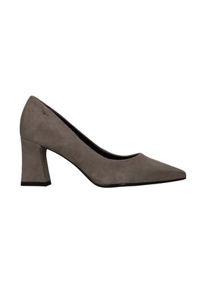Escarpins Gris Kim Rogers En Daim Et Cuir - Taille 9 US, Talons Bas, Largeur Medium/wide, Occasion