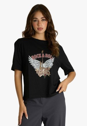 T-shirt con stampa - black