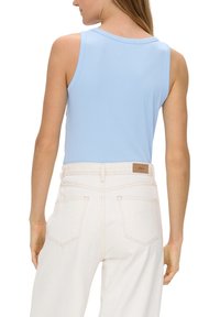 s.Oliver TANK STRUKTUR - Top - himmelblau