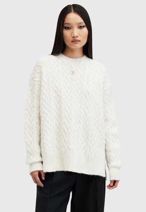 AllSaints SIRIUS CABLE CREW - Pullover - white