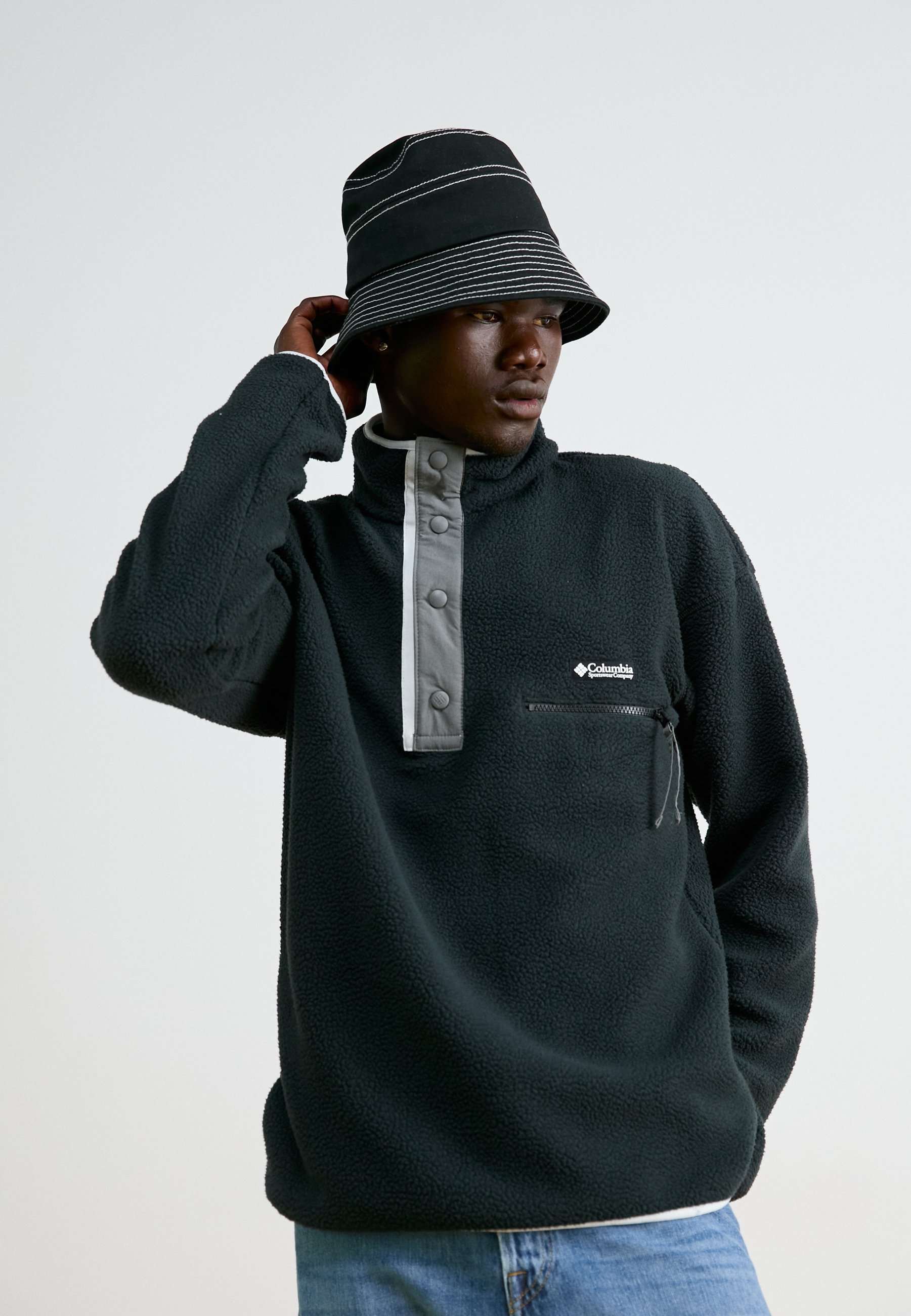 Columbia HELVETIA HALF SNAP - Fleece trui - black/zwart - Zalando.nl