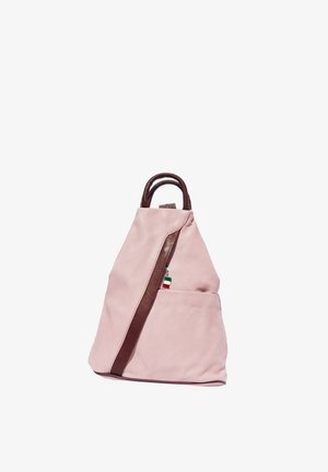 DrachenLeder Rucksack - rosa braun