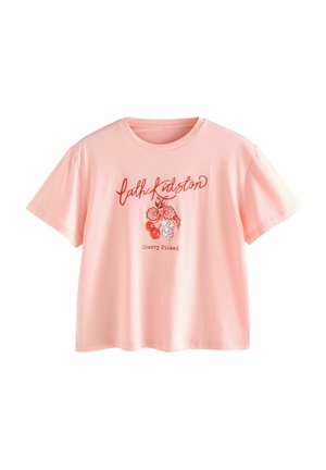 Apdrukāts T-krekls - pink cherry bunches