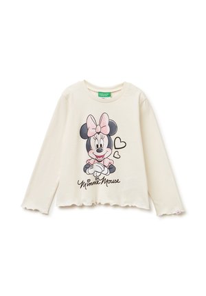 WITH NECK ON FRONT AND LOGO LABEL ON END LEFT SLEEVE - Langarmshirt - white