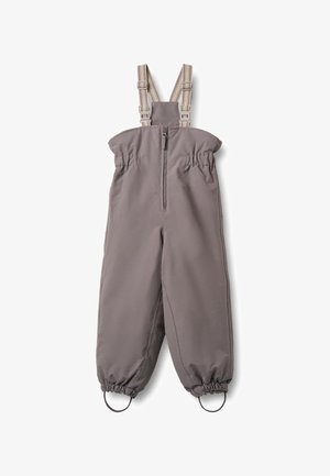 Pilki vandeniui atsparūs kombinezonai su užtrauktuku priekyje, elastingomis rankogaliais ir reguliuojamais dryžuotais petnešomis. Savybės: lygi tekstūra ir patvari medžiaga.