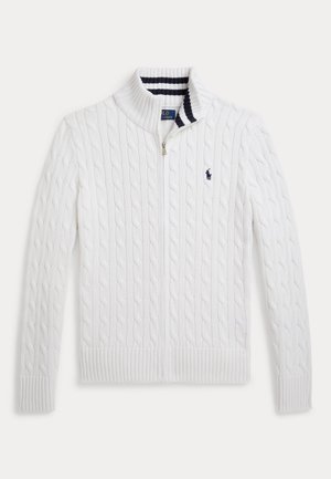 Polo Ralph Lauren, CABLE KNIT COTTON FULL ZIP SWEATER 7-14Y - Жилетка - white