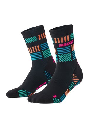 COMPRESSION  MID CUT THE RUN LIMITED 2024.2  - Sportsocken - black neon pink