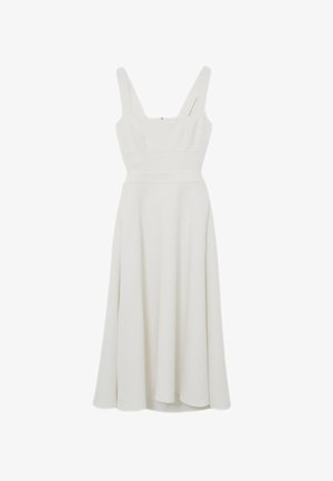 Reiss, REGULAR FIT - WAISTED CUT-OUT TWILL MIDI - Robe de jour - ivory