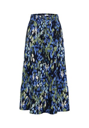 Cecil, MAXIROCK MIT VOLANTS UND PRINT - Falda larga - urban dark blue