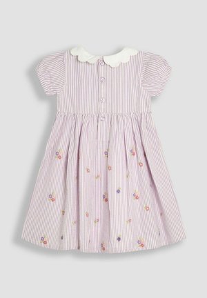 JoJo Maman Bébé REGULAR FIT - FLORAL SEERSUCKER EMBROIDERED SMOCKED  - Jurk - lilac purple