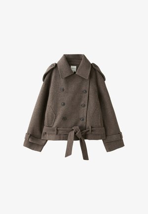 Stradivarius, CROPPED TRENCH JACKET - Veste légère - dark brown