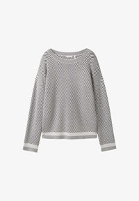 Geselecteerd, anthrazit knit heringbone