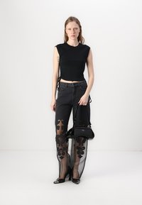 Pinko NASSER PANTALONE STORM  - Široke nogavice - black