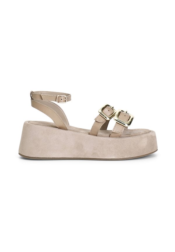 Plateausandalette - beige
