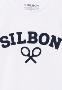 Silbon RAQUETA MEDIA - Camiseta estampada - blanco