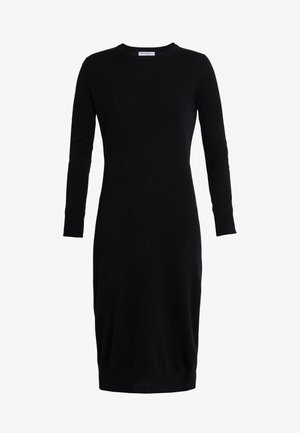 pure cashmere CREW NECK DRESS - Kampsunkleit - black