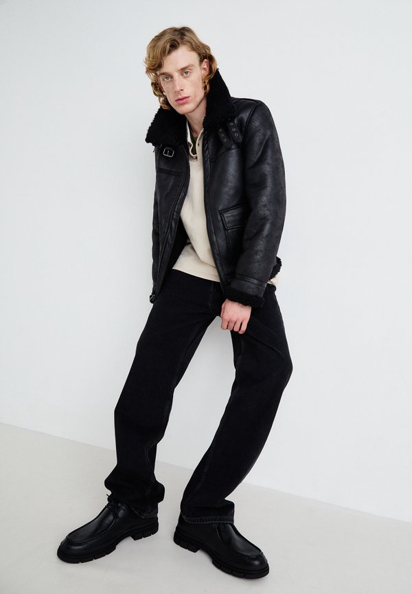 SHERPA - Faux leather jacket3
