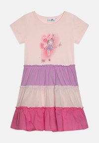 happy girls FAIRY DRESS WITH MULTICOLOURED TIERED SKIRT - Žerzejové šaty - rose