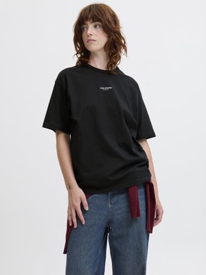 JJXX JXSTUDIO ERBRO LOOSE - Paprasti marškinėliai - black/bright white
