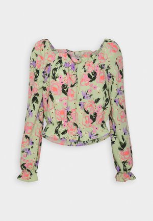 Vero Moda VMSERENITY OLIVIA SHORT - Blouse - reseda
