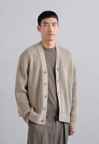 J.LINDEBERG TWIN PLATED CARDIGAN - Casaco de malha - tiger brown