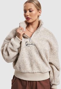 Karl Kani - METAL SIGNATURE TEDDY TROYER - Fleece jumper - cream Thumbnail Image 1