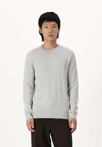 Jack & Jones - EGLOBE CREW NECK - Jumper - light grey melange Thumbnail Image 1