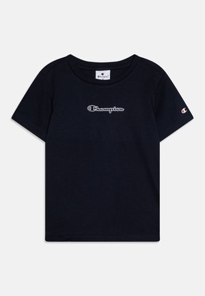 Champion, GRAPHIC CREWNECK WITH LARGE LOGO - T-shirt con stampa - navy