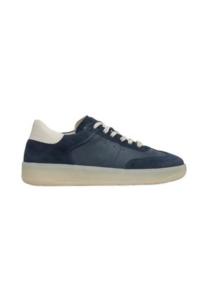 TRAMPKI Z DETALAMI Z NATURALNEJ I ESTRO - Sneaker low - dark blue
