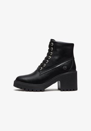 Timberland, STONE HEIGHTS MID LACE BOOT - Bottines à plateau - black full grain