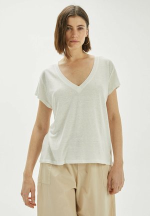 V-NECK - Camiseta básica - white