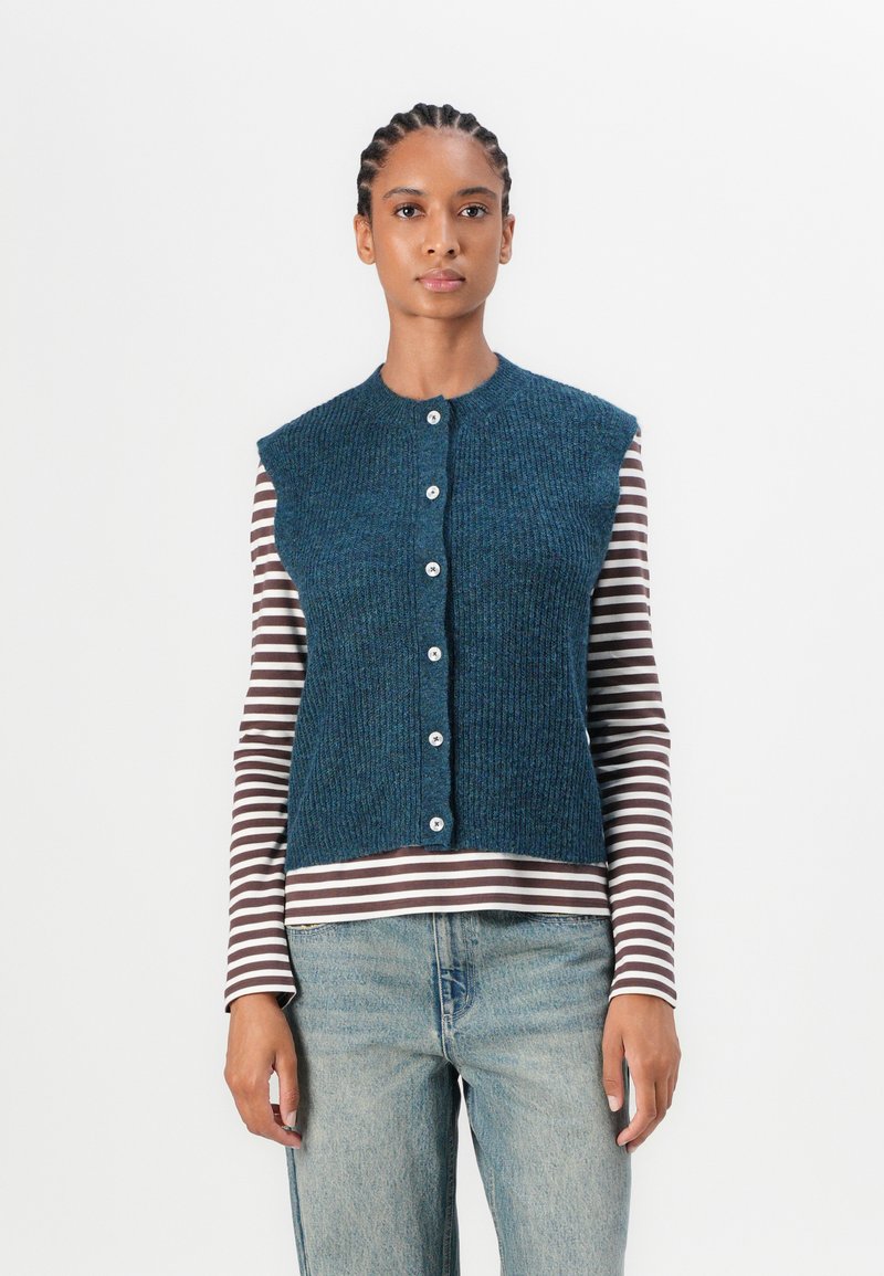 TOM TAILOR DENIM SOFT VEST - Brezrokavnik - dark sea petrol